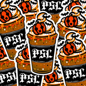 SPOOOKY PSL GLITTERY STICKER