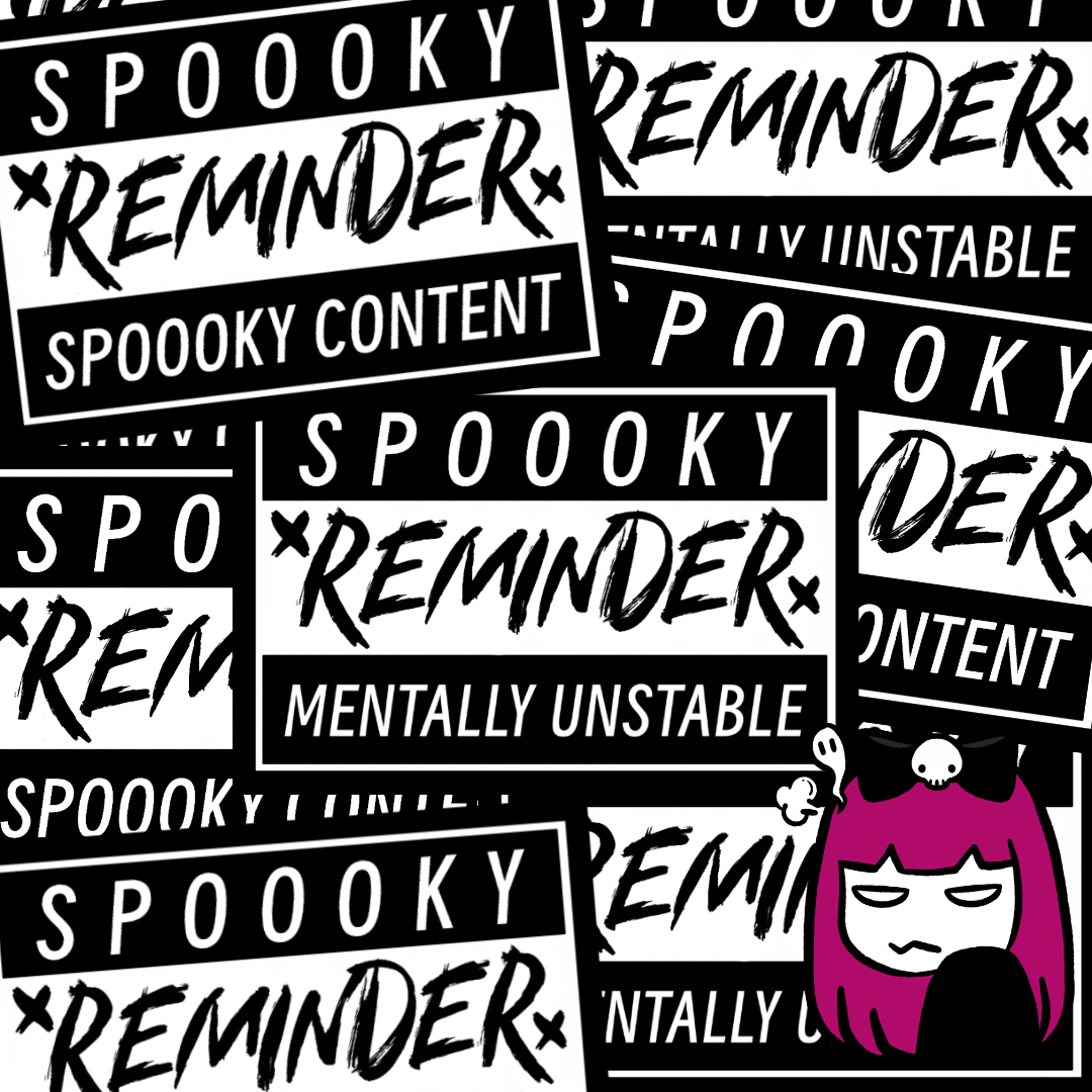 SPOOOKY REMINDER GLITTERY STICKER [CHOOSE.OPTIONS]