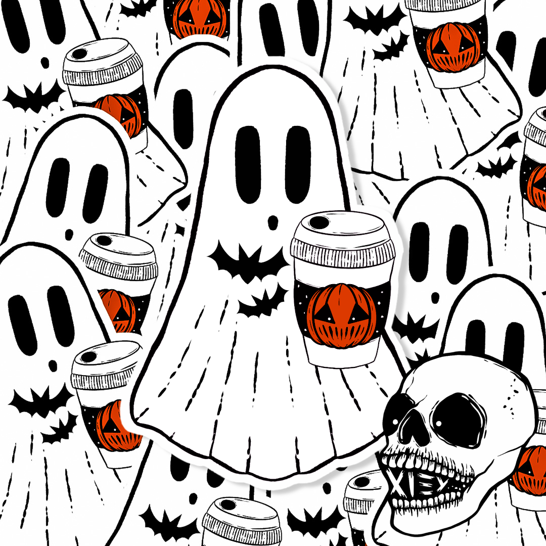 PSL BOO GLITTERY STICKER