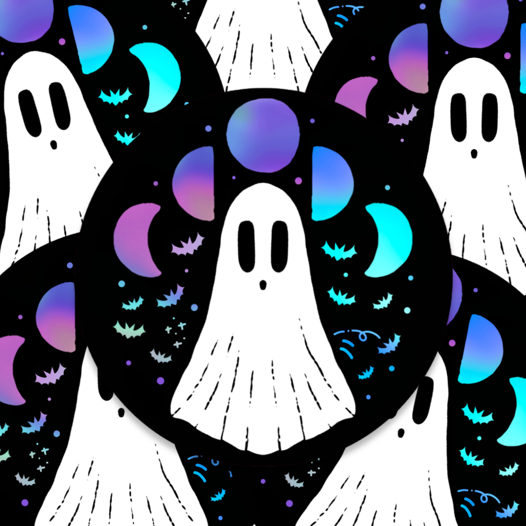 GHOSTIE MOONPHASE HOLOGRAPHIC VINYL STICKER