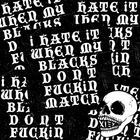 MY BLACKS GLITTERY STICKER