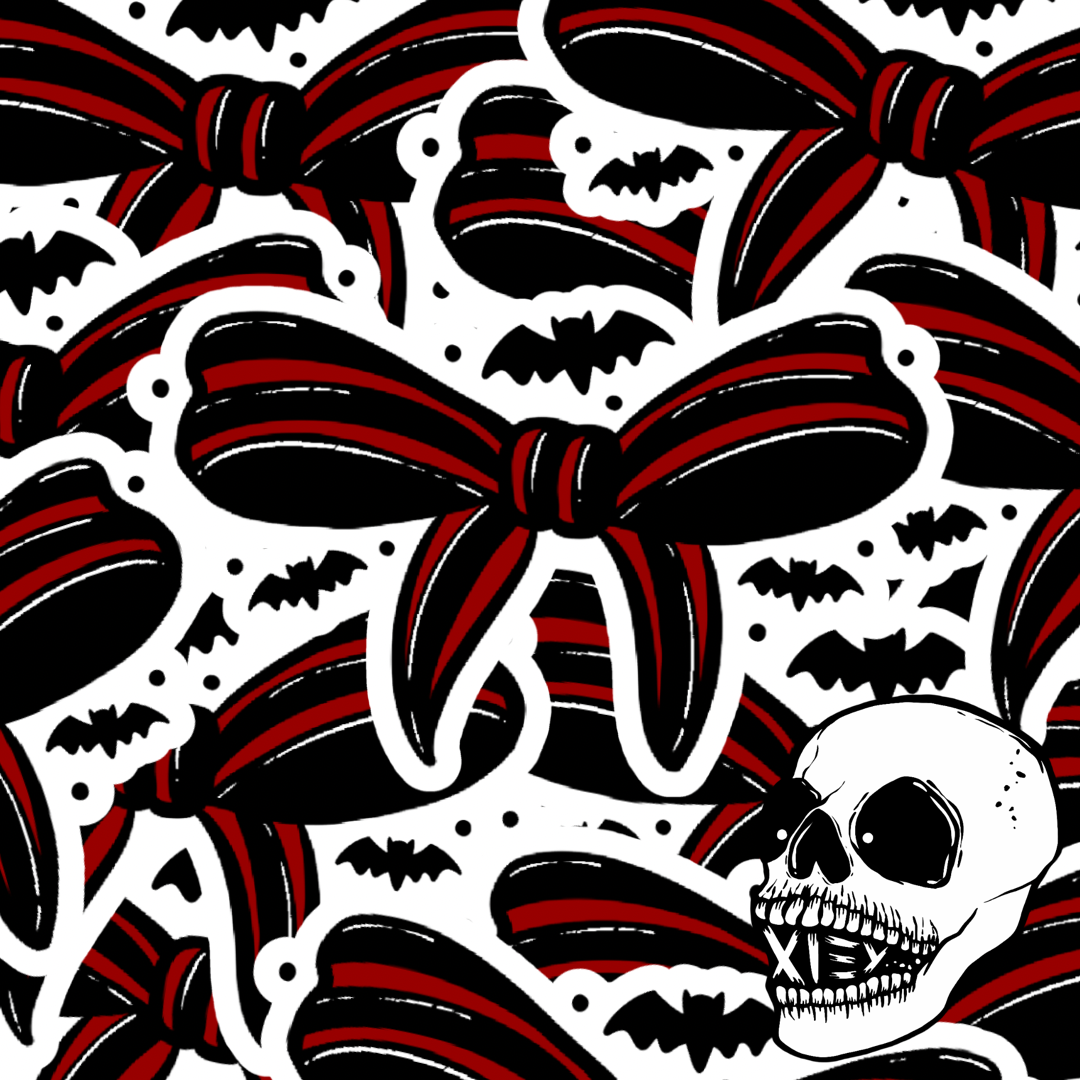 CREEEP BOW GLITTERY STICKER