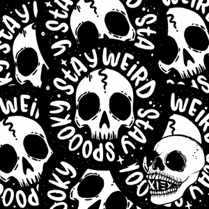 STAY WEIRD GLITTERY STICKER