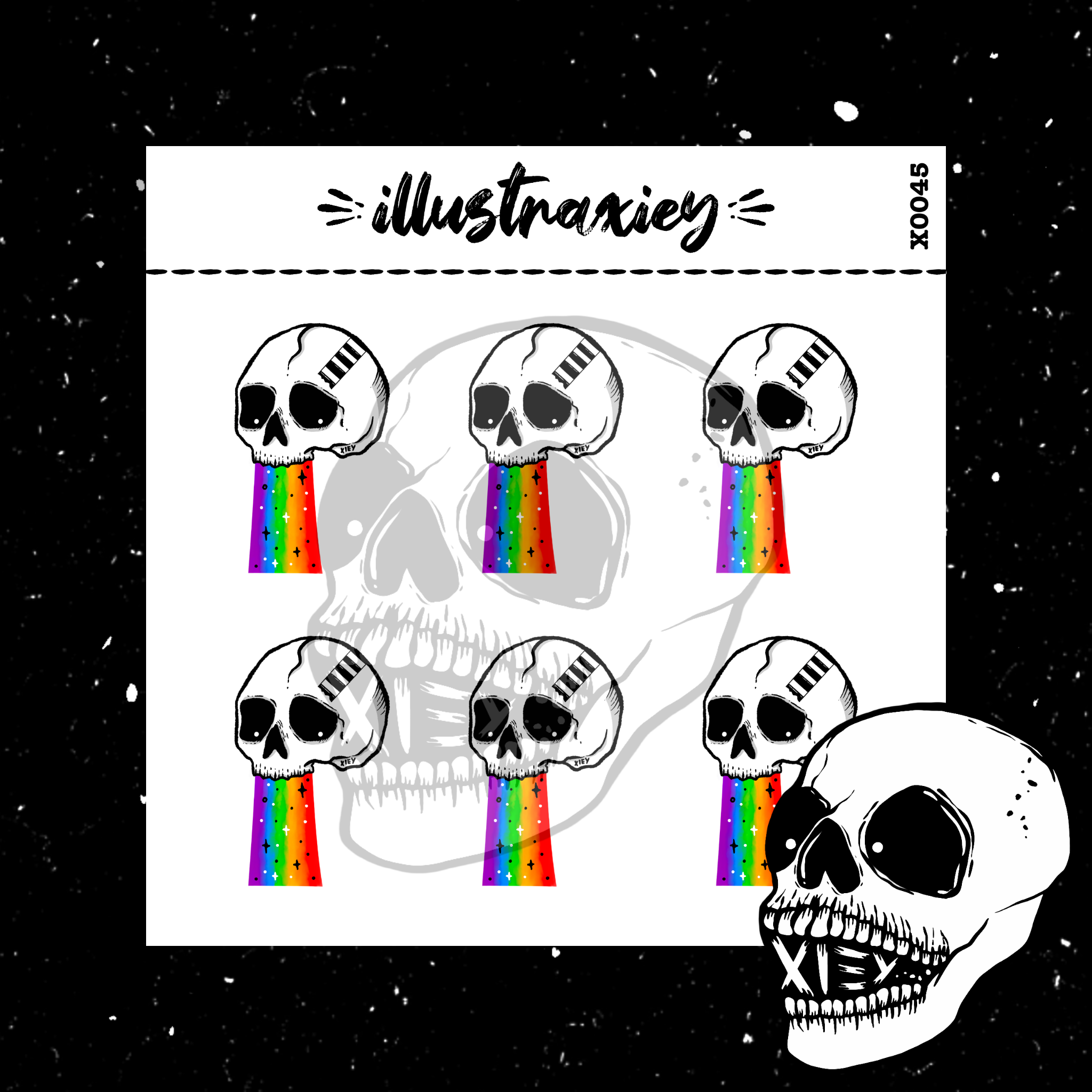 X0045 SKULL RAINBOW