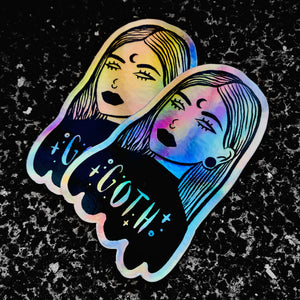 GOTH GHOUL HOLOGRAPHIC VINYL STICKER
