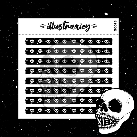 X0015 SKINNY SKULL WASHI STRIPS