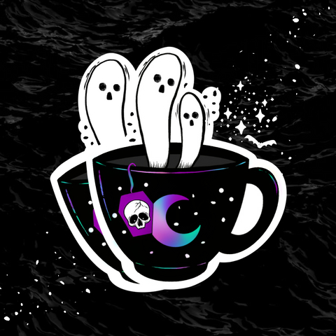 SPOOOKY BREW HOLOGRAPHIC VINYL STICKER