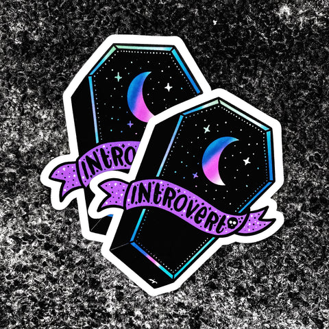 KOFFINTROVERT VINYL STICKER