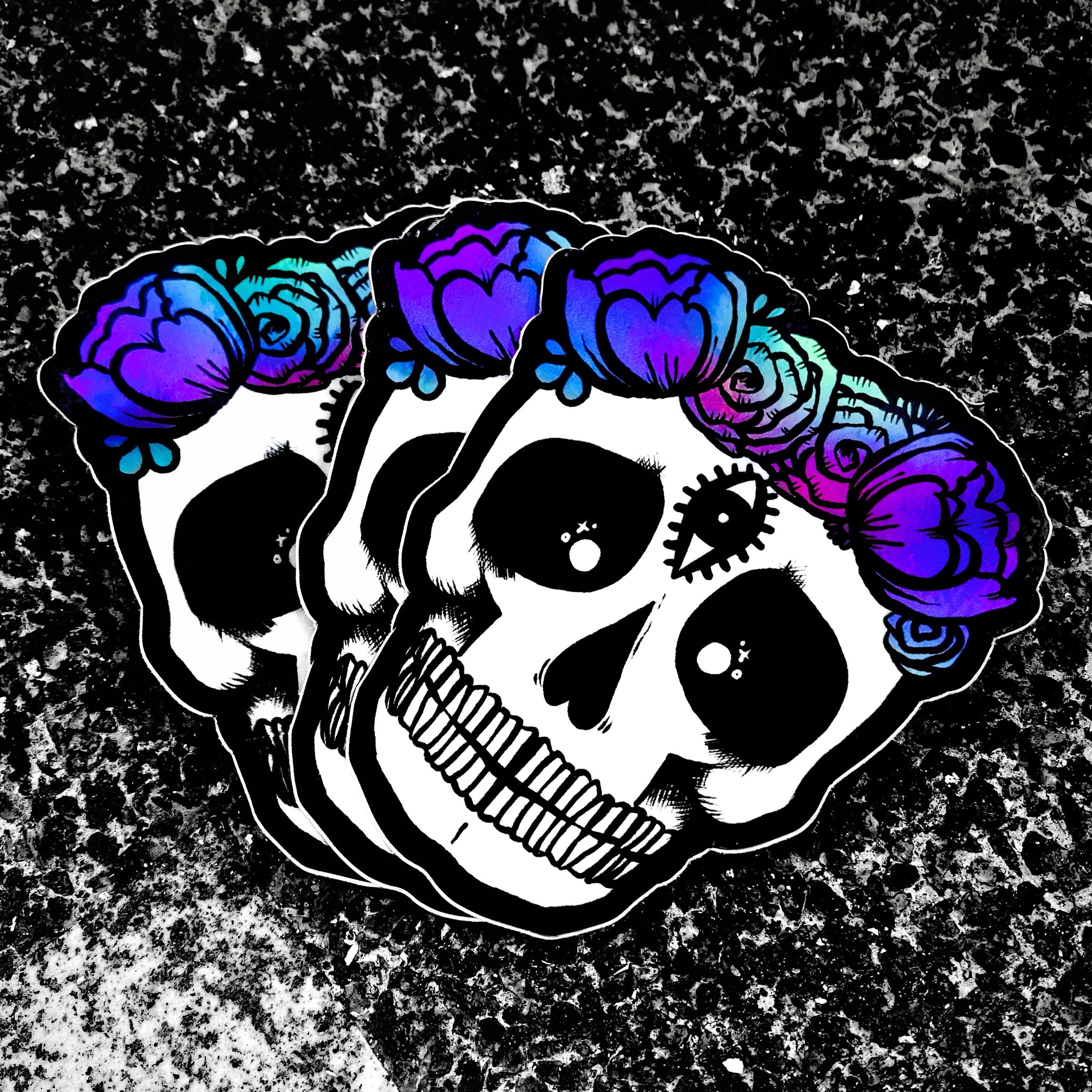 HORROR SPRING HOLOGRAPHIC VINYL STICKER